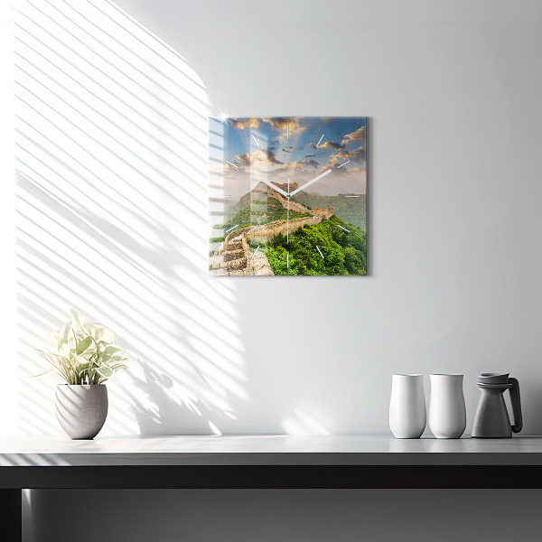 Reloj de pared cuadrado Gran Muralla China