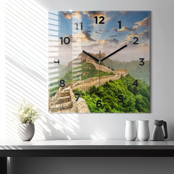 Reloj de pared cuadrado Gran Muralla China