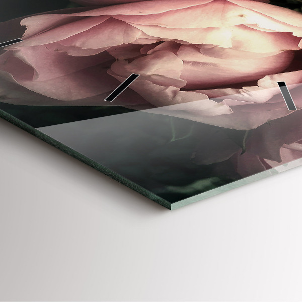 Reloj de pared cuadrado Ramo de rosas rosas