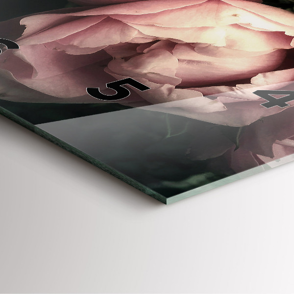 Reloj de pared cuadrado Ramo de rosas rosas