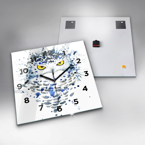 Reloj de pared cuadrado Mirada de búho