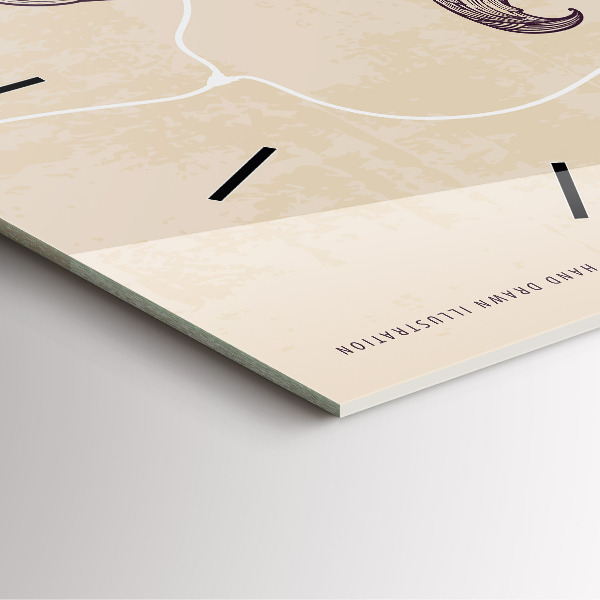 Reloj de pared cuadrado Hombre con pipa