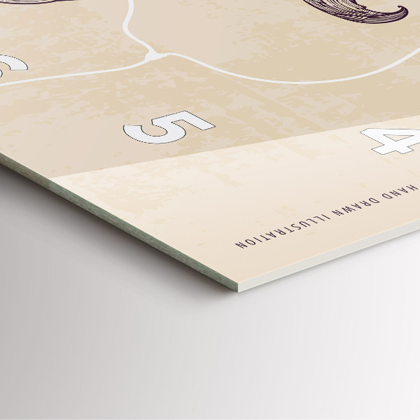 Reloj de pared cuadrado Hombre con pipa