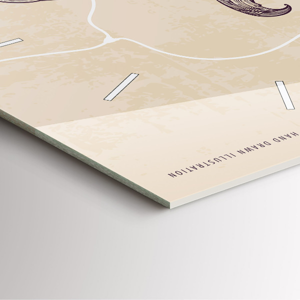 Reloj de pared cuadrado Hombre con pipa