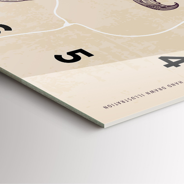 Reloj de pared cuadrado Hombre con pipa