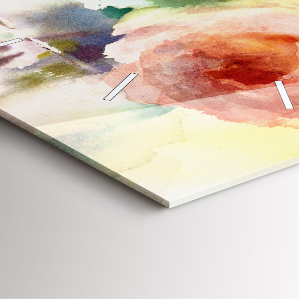 Reloj de pared cuadrado Rosas en un jarrón Acuarela