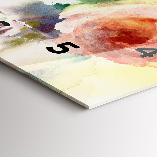 Reloj de pared cuadrado Rosas en un jarrón Acuarela