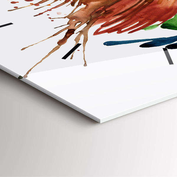 Reloj cuadrado Gallo colorido