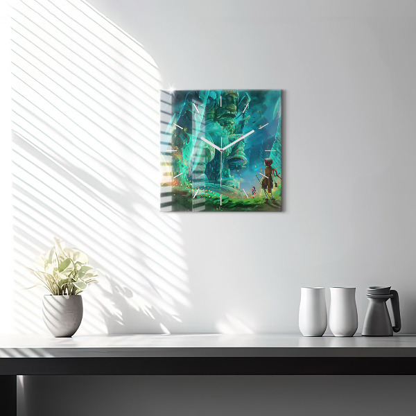 Reloj cuadrado Niños en un bosque de cuento