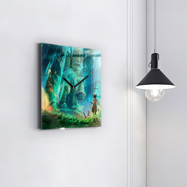 Reloj cuadrado Niños en un bosque de cuento