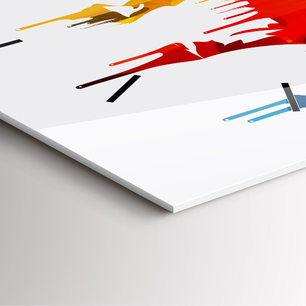 Reloj de pared cuadrado Elefante pintado de colores