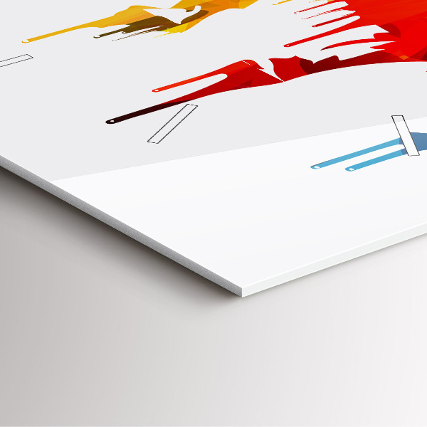 Reloj de pared cuadrado Elefante pintado de colores