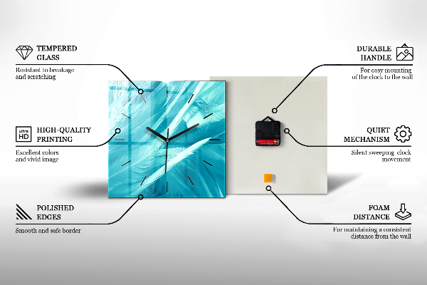 Reloj de pared cuadrado Arte emocional