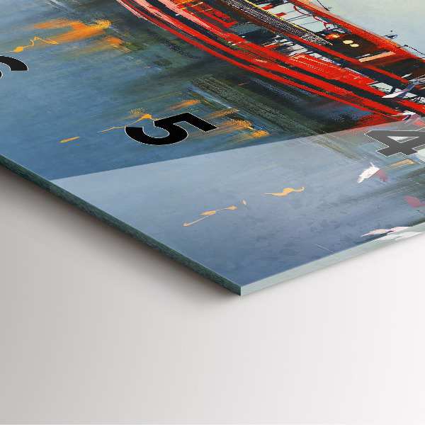 Reloj cuadrado Barco de pesca en el puerto