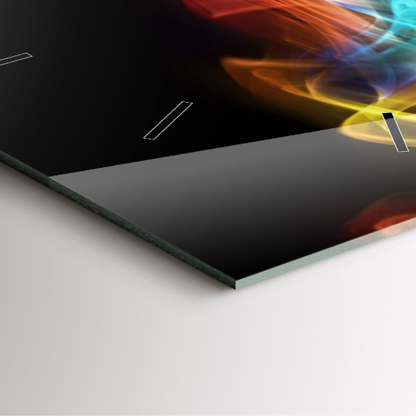 Reloj de pared cuadrado Líneas abstractas de colores