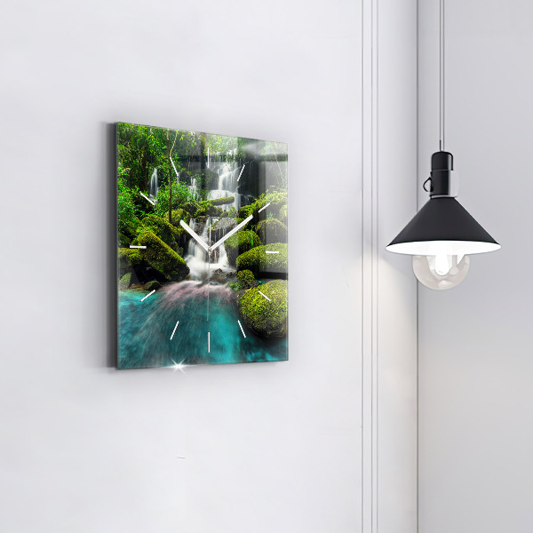 Reloj de pared cuadrado Cascada Tailandia