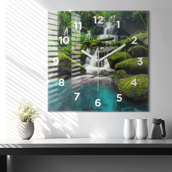 Reloj de pared cuadrado Cascada Tailandia