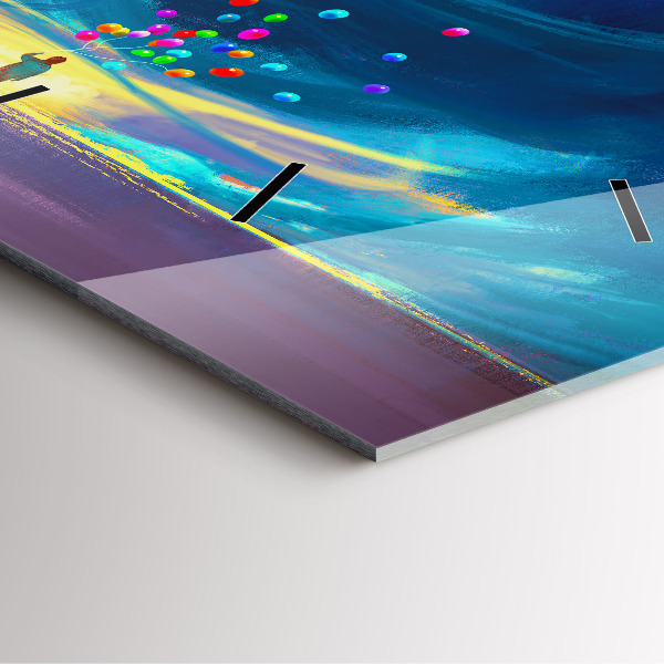 Reloj cuadrado Niño y globos