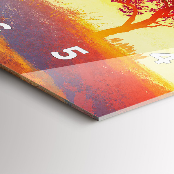 Reloj de pared cuadrado Paisaje otoñal