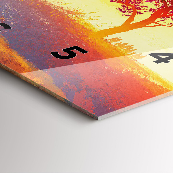 Reloj de pared cuadrado Paisaje otoñal