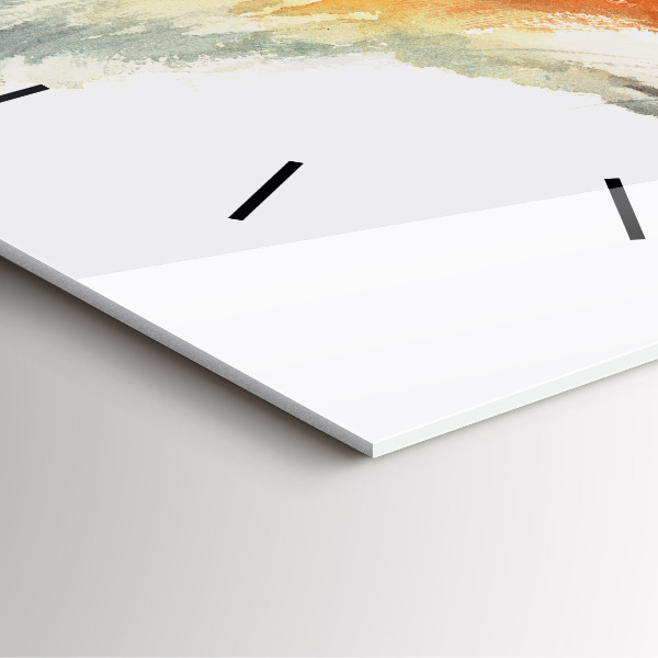 Reloj cuadrado Acuarela joven zorro