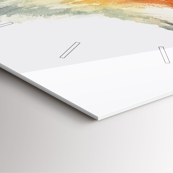 Reloj cuadrado Acuarela joven zorro