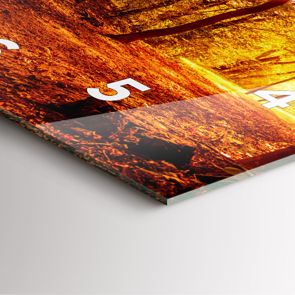 Reloj de pared cuadrado Paisaje forestal al sol