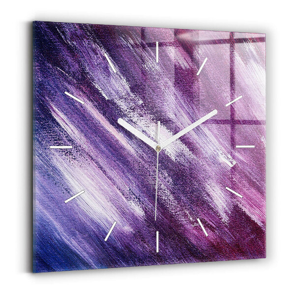 Reloj de pared cuadrado Textura de pintura acrílica