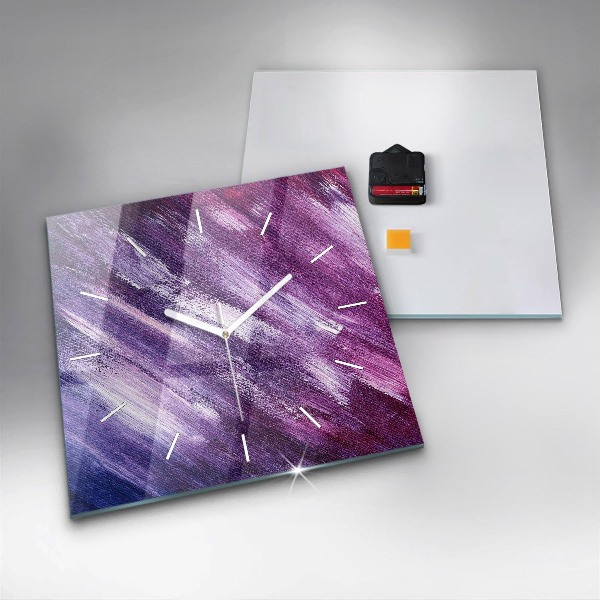 Reloj de pared cuadrado Textura de pintura acrílica