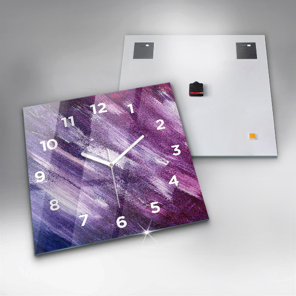 Reloj de pared cuadrado Textura de pintura acrílica