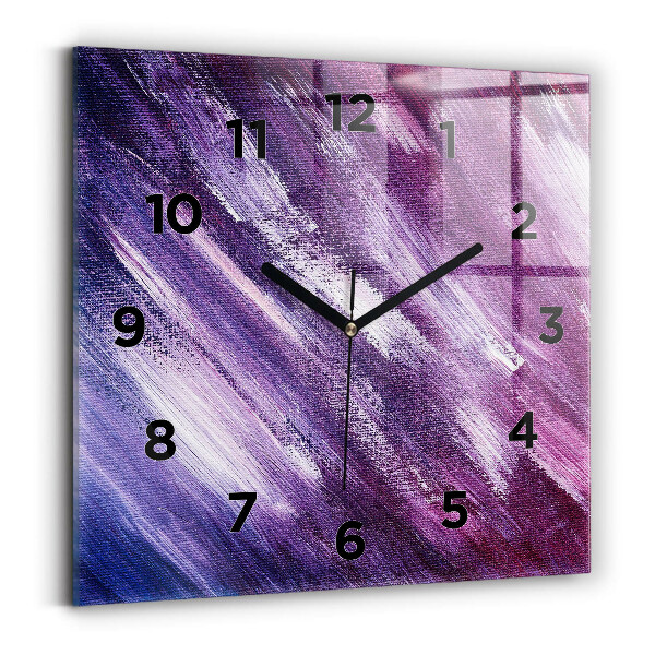 Reloj de pared cuadrado Textura de pintura acrílica