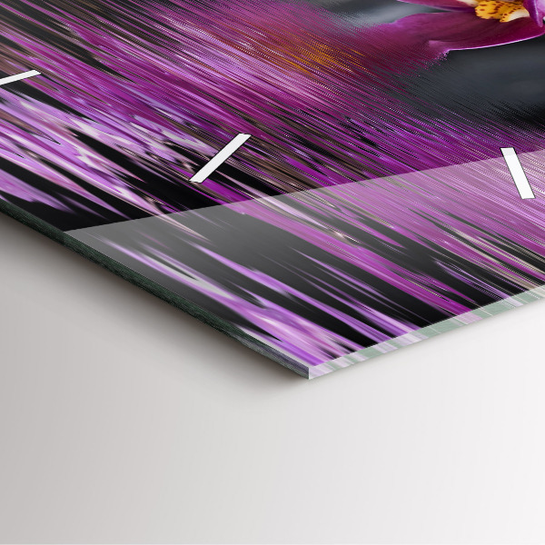 Reloj cuadrado Flor de orquídea sobre el agua