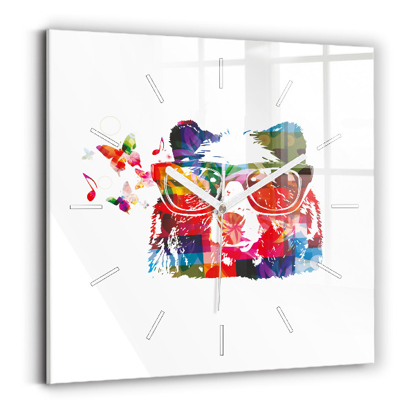 Reloj cuadrado Cabeza de oso