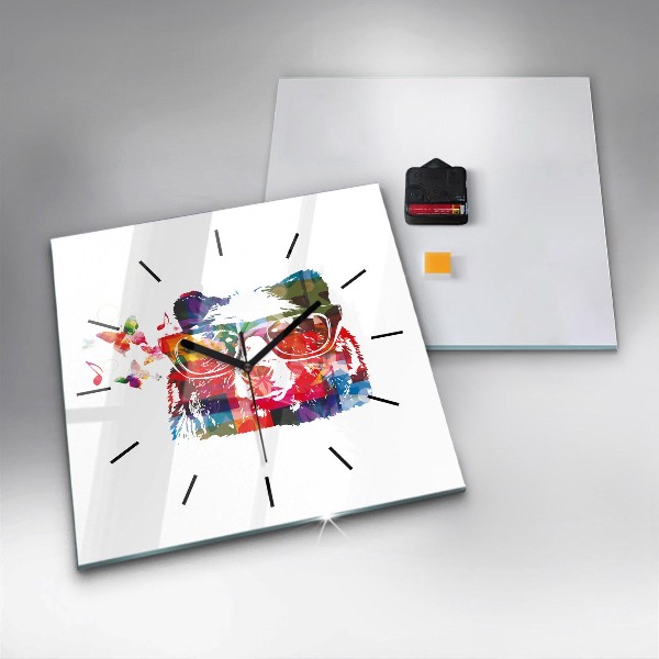 Reloj cuadrado Cabeza de oso