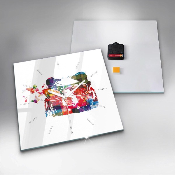 Reloj cuadrado Cabeza de oso