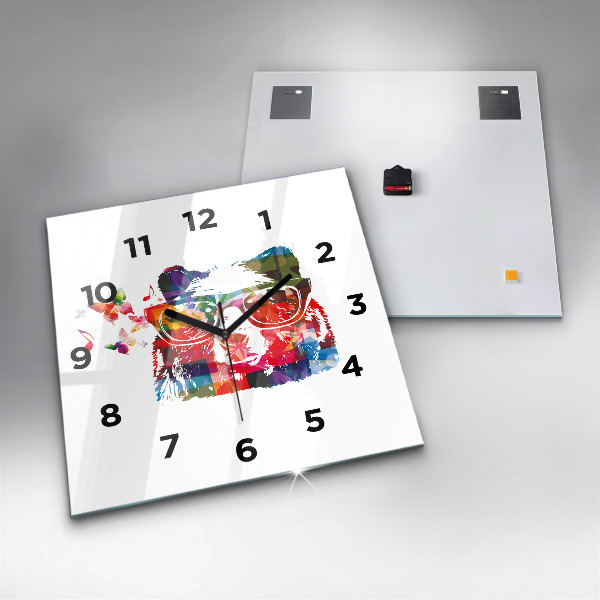 Reloj cuadrado Cabeza de oso