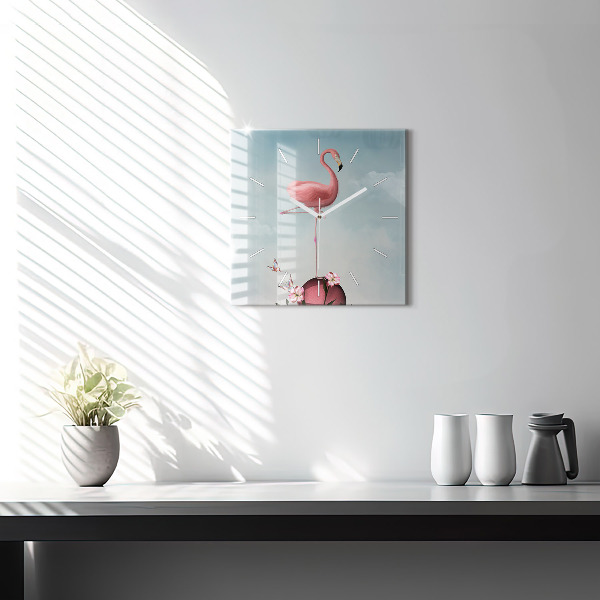 Reloj de pared cuadrado Flamenco surrealista