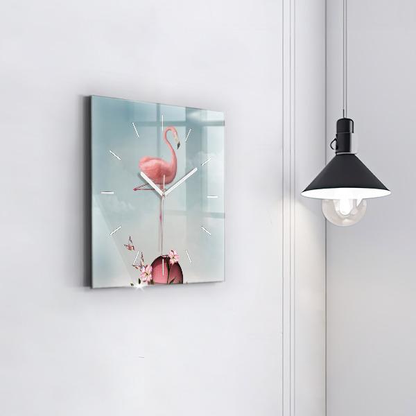 Reloj de pared cuadrado Flamenco surrealista