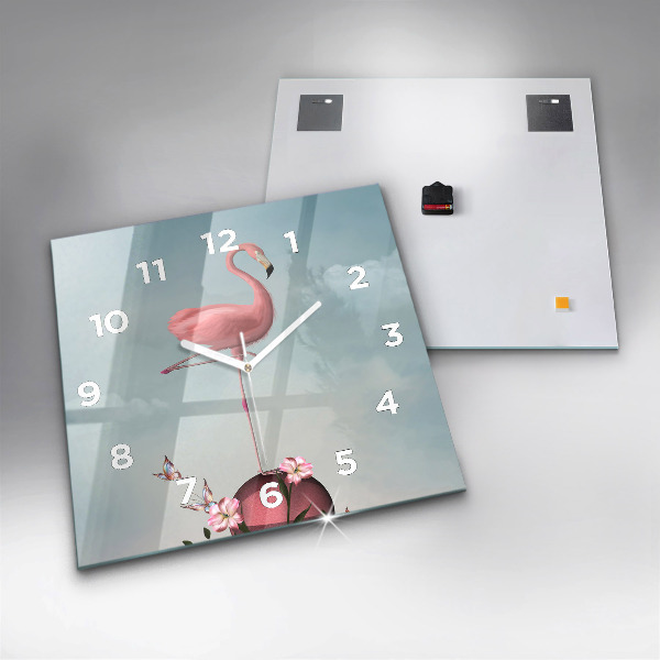 Reloj de pared cuadrado Flamenco surrealista
