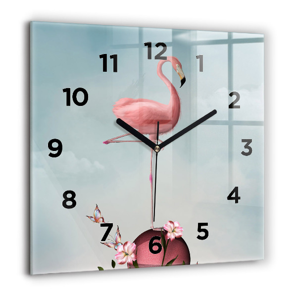 Reloj de pared cuadrado Flamenco surrealista