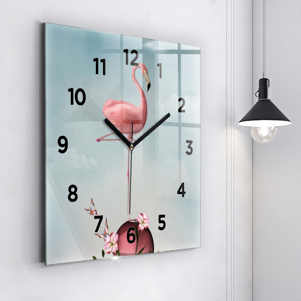 Reloj de pared cuadrado Flamenco surrealista