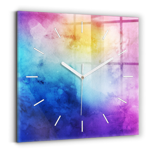 Reloj cuadrado Manchas de colores
