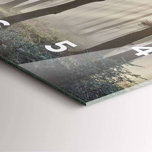 Reloj de pared cuadrado Bosque en niebla