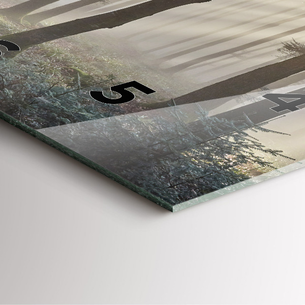 Reloj de pared cuadrado Bosque en niebla