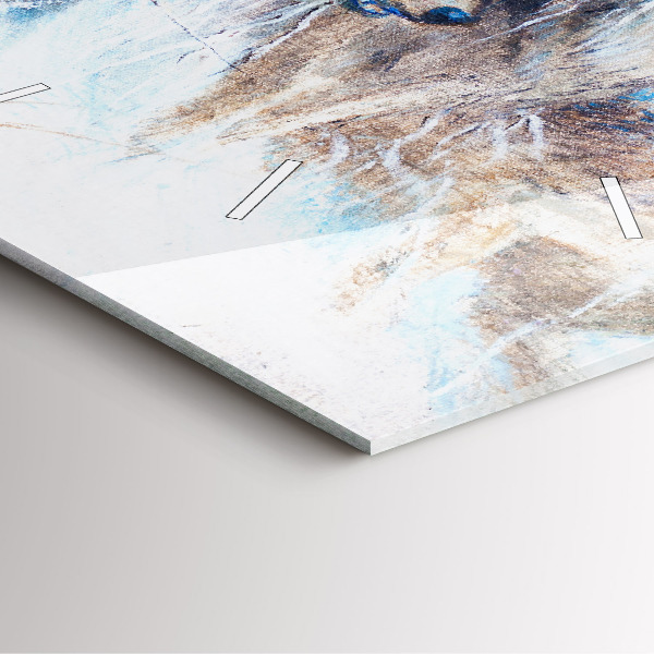 Reloj cuadrado Lobos en el bosque