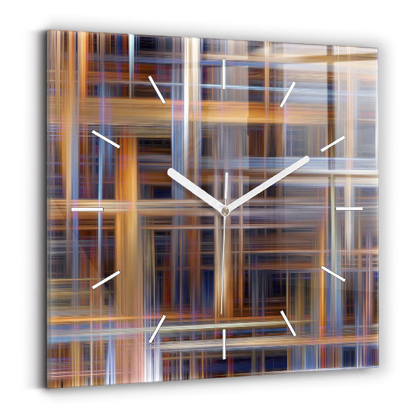 Reloj de pared cuadrado Abstracción geométrica