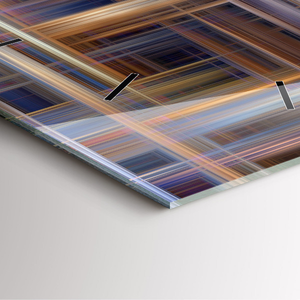 Reloj de pared cuadrado Abstracción geométrica