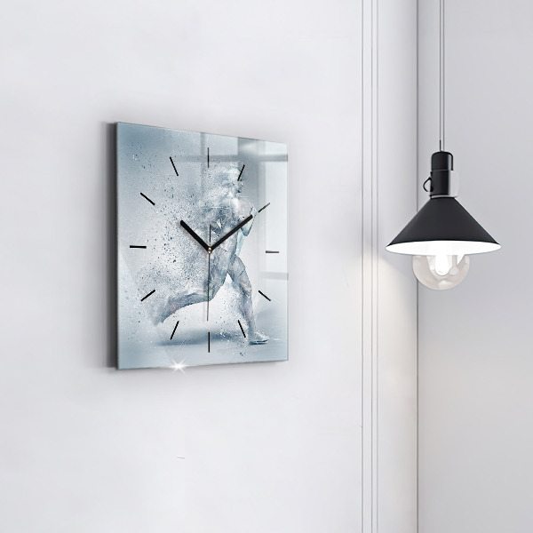 Reloj de pared cuadrado Hombre corriendo