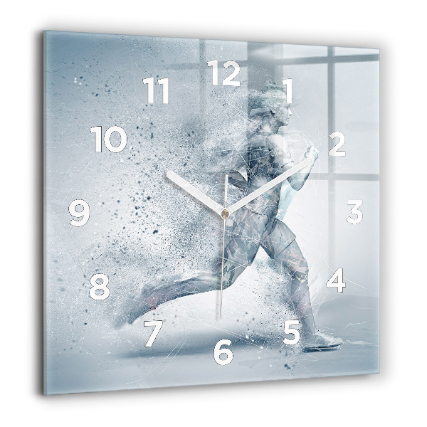 Reloj de pared cuadrado Hombre corriendo