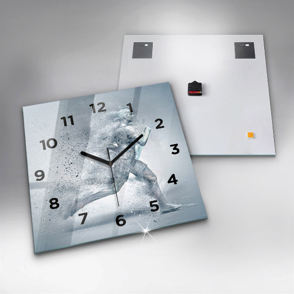 Reloj de pared cuadrado Hombre corriendo
